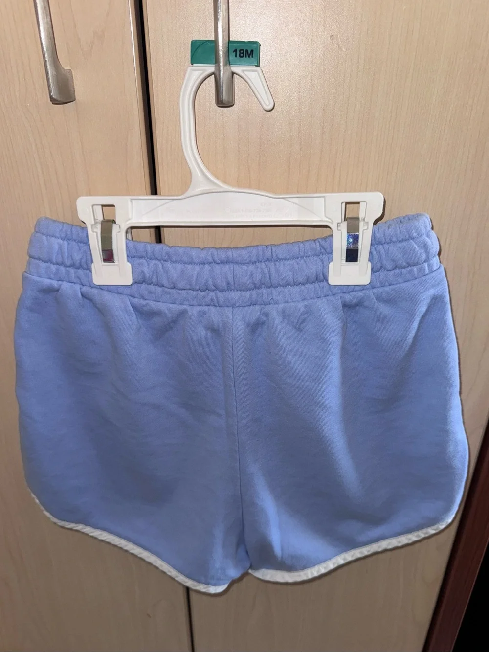 GAP Kids Girls Light Blue Pull-On Shorts Size 10 White Trim Drawstring